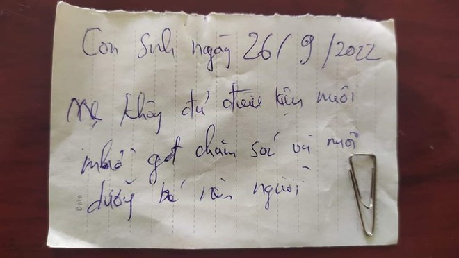 Bé gái 10 ngày tuổi bị bỏ rơi kèm lời nhắn thương tâm của người mẹ - Ảnh 2.