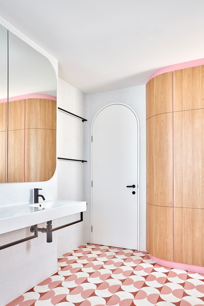 Những kiểu phòng tắm mang sắc hồng hiện đại - Ảnh 8.