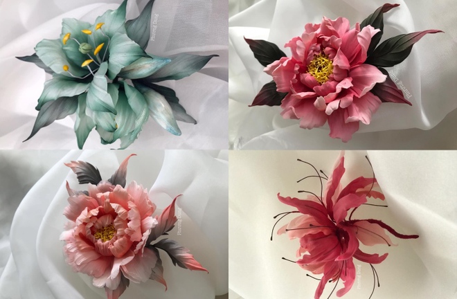 Cô giáo miền Tây gây sốt mạng nhờ tài năng làm hoa bằng vải - Ảnh 2.