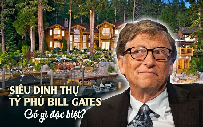 Famous for his simplicity, Bill Gates spent up to 124 million dollars to build a 6,000 square meter super mansion along the lake: Looking inside, I see that the 7 years of gestation were well worth it - Photo 1.