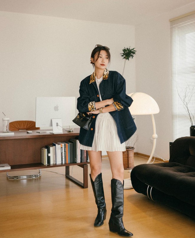 10 c&aacute;ch mặc &aacute;o kho&aacute;c denim cho chị em ngo&agrave;i 30 tuổi - Ảnh 6.