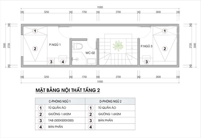 Thiết kế và bố trí nội thất nhà ống 30m² cho gia đình 7 người - Ảnh 2.