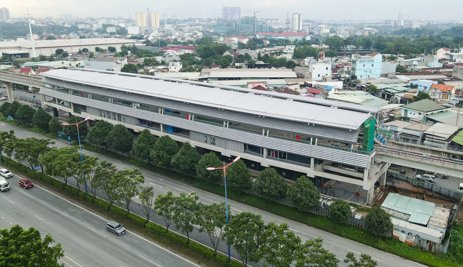Cận cảnh nh&agrave; ga Khu C&ocirc;ng nghệ cao ho&agrave;n th&agrave;nh 99% của tuyến Metro TP.HCM - Ảnh 14.