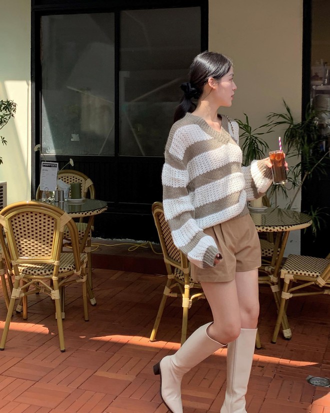10 c&aacute;ch diện quần short gi&uacute;p style m&ugrave;a đ&ocirc;ng th&ecirc;m ấn tượng - Ảnh 8.