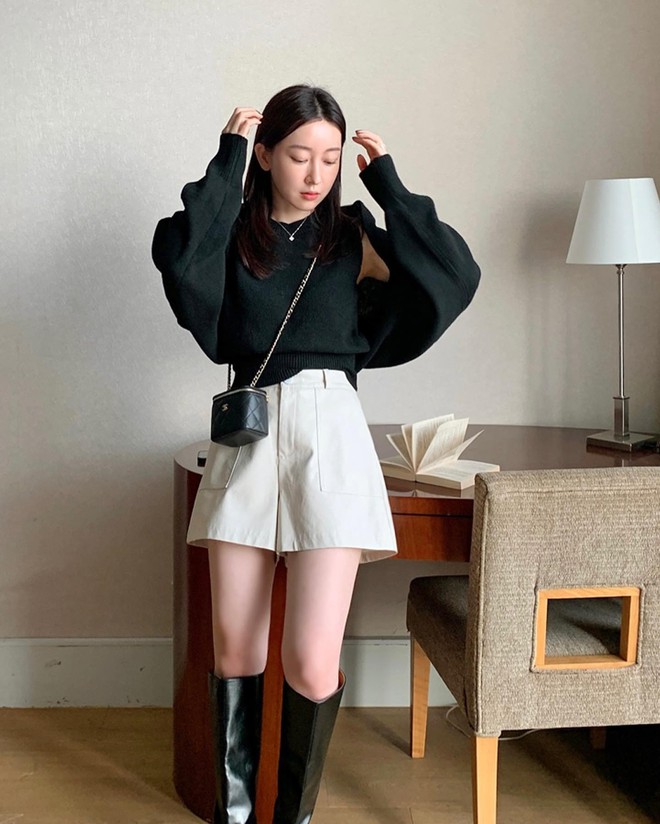 10 c&aacute;ch diện quần short gi&uacute;p style m&ugrave;a đ&ocirc;ng th&ecirc;m ấn tượng - Ảnh 2.
