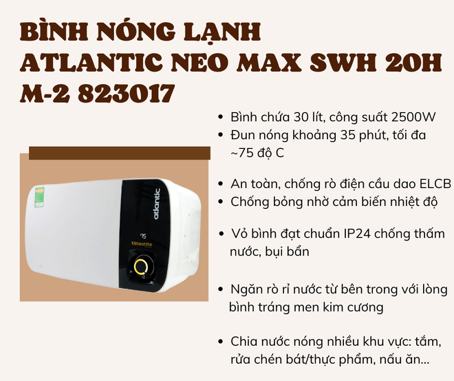 Loạt bình nóng lạnh giá dưới 5 triệu đồng bạn có thể tham khảo - Ảnh 2.