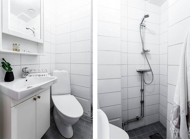 Căn hộ 45m2 được trang tr&iacute; với gam m&agrave;u trung t&iacute;nh ấn tượng - Ảnh 9.