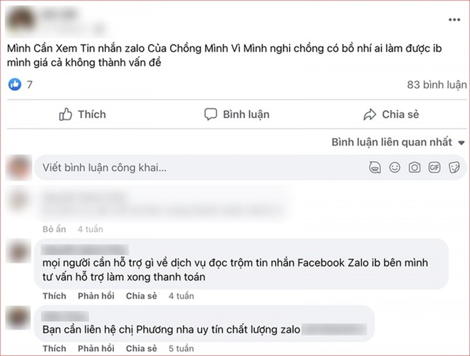 Thực hư dịch vụ đọc trộm tin nhắn tr&ecirc;n Facebook, Zalo? - Ảnh 1.