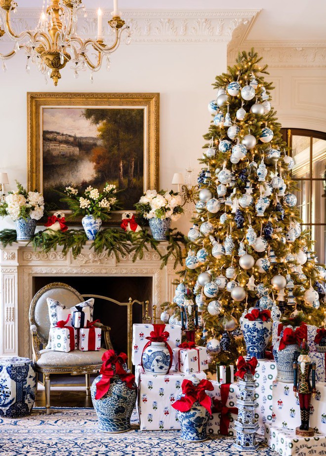 Trang trí nhà đón Noel thật xinh với gam màu xanh lam - Ảnh 1.