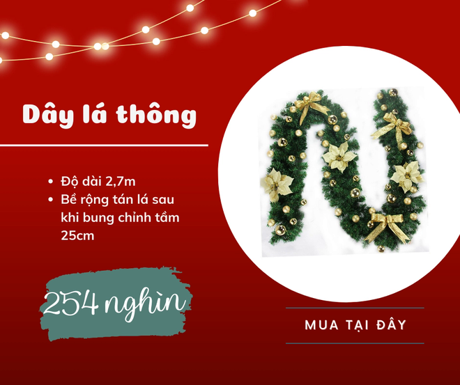 Trang trí phòng khách đón Noel với chi phí chưa đến 2 triệu đồng - Ảnh 4.