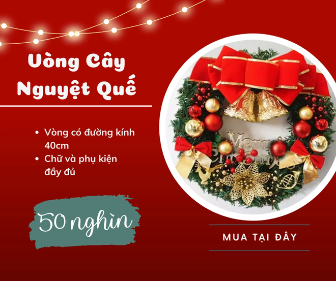 Trang trí phòng khách đón Noel với chi phí chưa đến 2 triệu đồng - Ảnh 2.