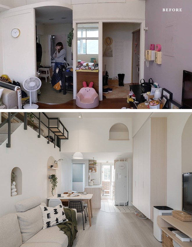 Căn hộ 55m&sup2; hơn 20 năm tuổi khang trang ngỡ ng&agrave;ng sau khi cải tạo - Ảnh 1.