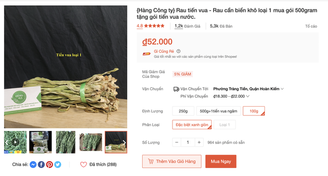 Những địa chỉ bạn c&oacute; thể mua được rau tiến vua tr&ecirc;n thị trường - Ảnh 4.