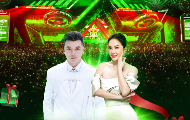Bảo Thy - Ưng Hoàng Phúc tái hiện loạt hit một thời tại Heineken Countdown Party 2023 Nha Trang - Ảnh 1.