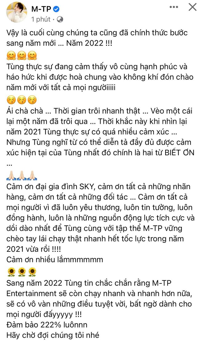 Sao Việt làm gì ngay thời khắc giao mùa: Sơn Tùng viết tâm thư dài, Hương Giang cùng dàn hoa hậu rộn ràng, còn gia tộc tỷ phú nhà chồng Hà Tăng ra sao? - Ảnh 15.