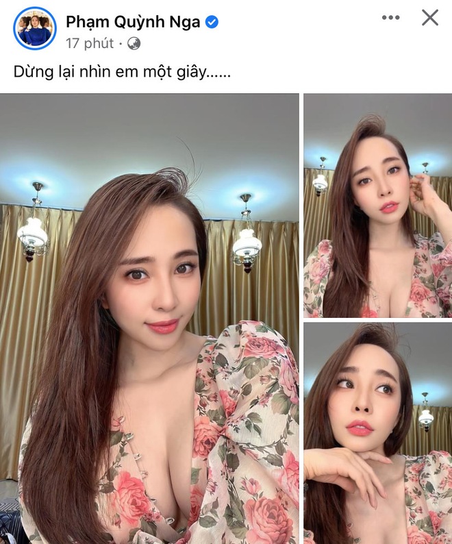 Việt Anh nói nhớ em, Quỳnh Nga vội khoe vòng 1 căng tràn cùng caption nhìn em, đại hội cẩu lương hay gì đây? - Ảnh 3.