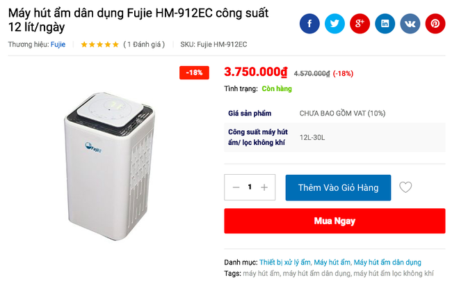 Tậu ngay loạt máy hút ẩm đang được sale mạnh lên tới 45% để đối phó với thời tiết nồm ẩm - Ảnh 6.