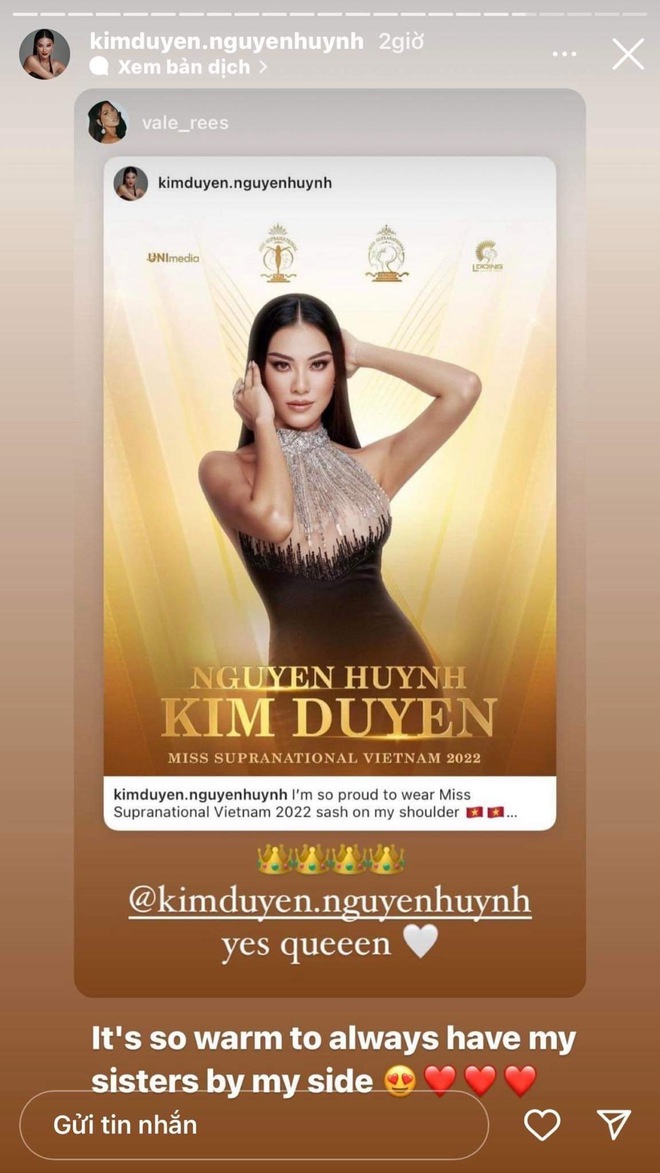 Hội chị em Miss Universe to&agrave;n thế giới đồng loạt phản ứng khi biết Kim Duy&ecirc;n lại tiếp tục đi thi quốc tế - Ảnh 8.