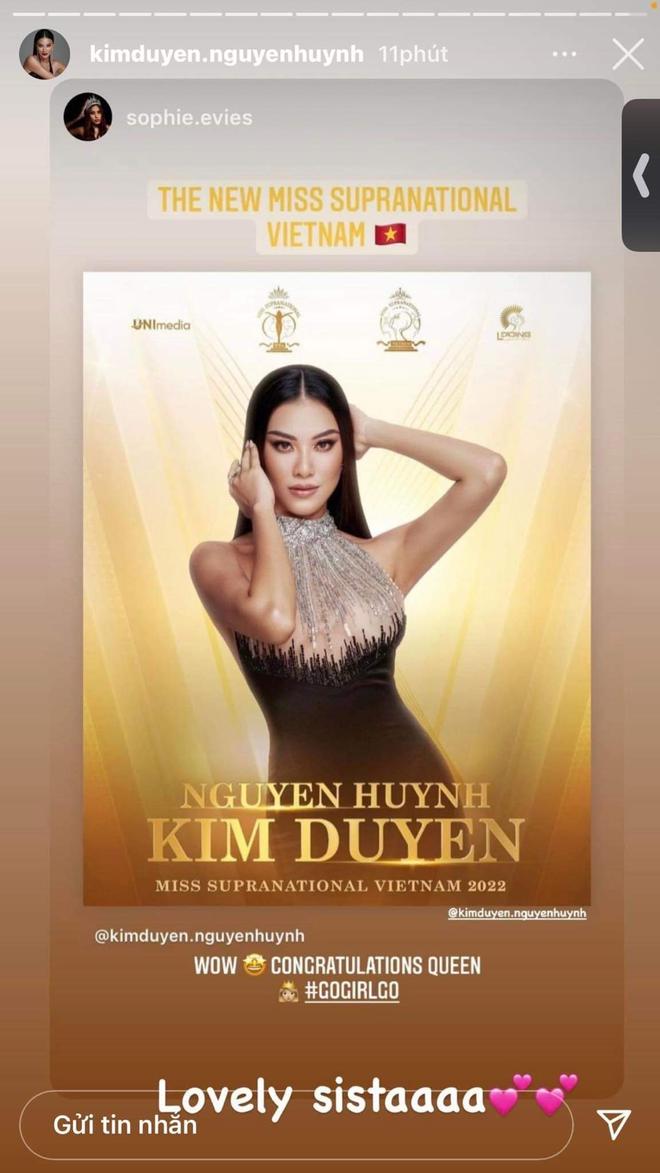 Hội chị em Miss Universe to&agrave;n thế giới đồng loạt phản ứng khi biết Kim Duy&ecirc;n lại tiếp tục đi thi quốc tế - Ảnh 7.