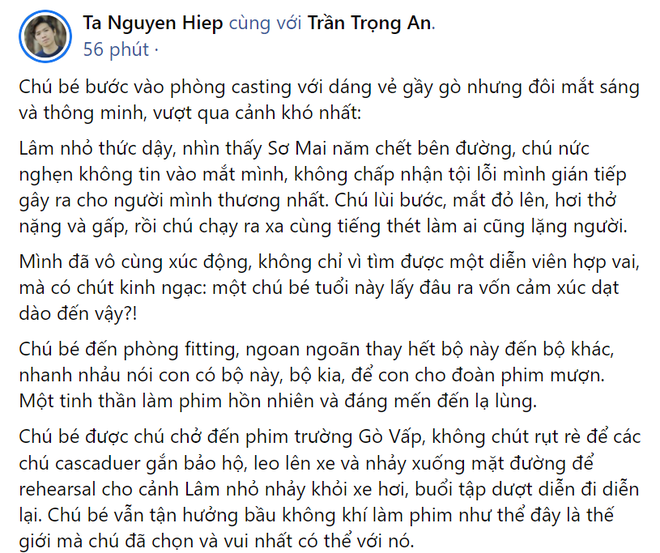 Nhói lòng với chia sẻ của 1 đạo diễn về sao nhí Gạo Nếp Gạo Tẻ vừa qua đời: Con giúp chú có niềm tin xán lạn vào lứa diễn viên trẻ... - Ảnh 1.