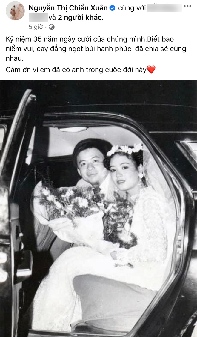 Sao nữ Vbiz đăng ảnh kỷ niệm ngày cưới, nhan sắc 35 năm trước thế nào mà được nhận xét là chuẩn đại mỹ nhân? - Ảnh 2.