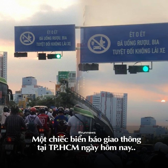 Xuất hiện biển cảnh báo Ét o ét trên đường phố Sài Gòn, thực hư ra sao? - Ảnh 1.