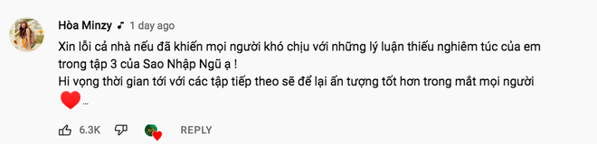 H&ograve;a Minzy l&ecirc;n tiếng sau khi bị mắng thiếu nghi&ecirc;m t&uacute;c tr&ecirc;n s&oacute;ng Sao Nhập Ngũ - Ảnh 2.