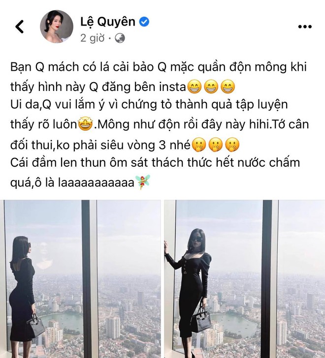 Lệ Quy&ecirc;n đ&aacute;p trả nghi vấn độn v&ograve;ng 3, nhưng bức ảnh đi k&egrave;m sao thấy mỏi lưng qu&aacute;? - Ảnh 2.