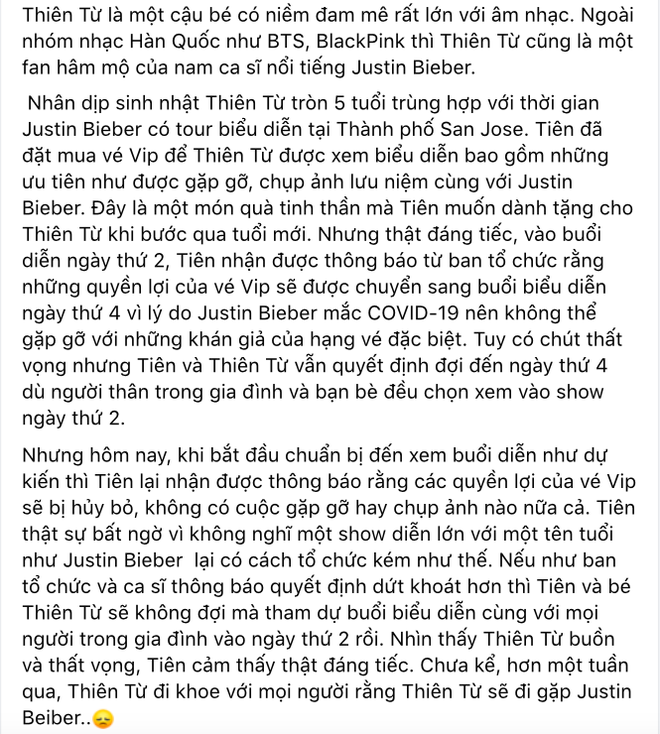 Vợ cũ bức xúc vì mua vé cho quý tử xem Justin Bieber nhưng bị lật, Đan Trường liền nói 1 câu gây chú ý! - Ảnh 3.