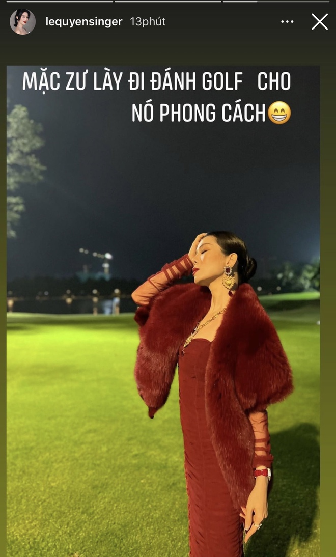 Cho&aacute;ng v&aacute;ng trước style s&acirc;n golf của Lệ Quy&ecirc;n: Kho&aacute;c &aacute;o cho&agrave;ng k&iacute;n như bưng, thế n&agrave;y th&igrave; ai l&agrave;m lại đ&acirc;y? - Ảnh 2.