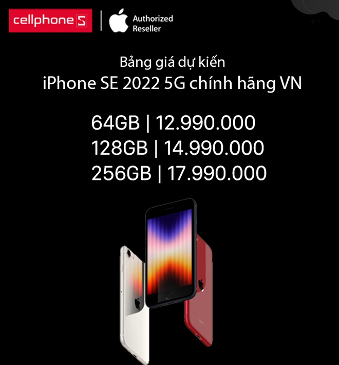 Đây là giá bán của iPhone SE 3 khi về Việt Nam, không còn dưới 10 triệu đồng nữa? - Ảnh 2.