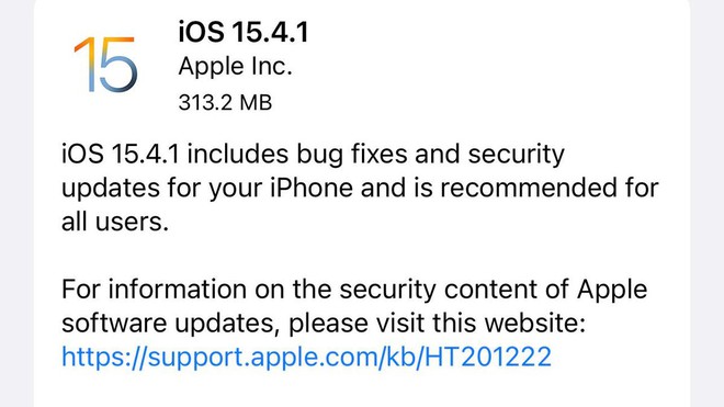 Apple tung iOS 15.4.1 sửa lỗi hao pin, người dùng nên cập nhật ngay! - Ảnh 2.