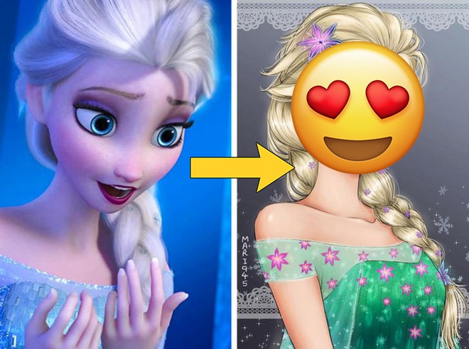 Ngất ngây dàn công chúa Disney hóa anime: Elsa thần thái sang ...