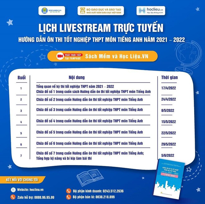 Livestream Hướng dẫn ôn thi tốt nghiệp THPT 2021-2022 môn Tiếng Anh - Ảnh 2.