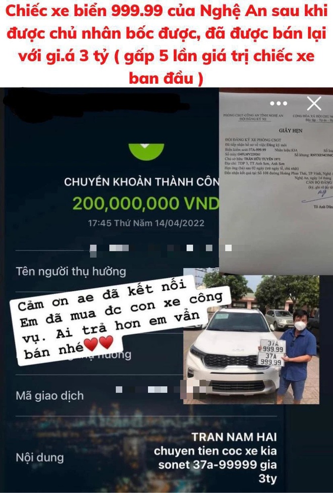 Người đ&agrave;n &ocirc;ng bốc được biển số ngũ qu&yacute; 9: Rất nhiều cuộc điện thoại hỏi mua xe với gi&aacute; cao - Ảnh 6.