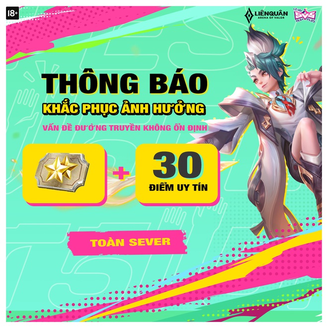 Garena chính thức ra thông báo phát quà, game thủ được an ủi sau sự cố đường truyền - Ảnh 2.