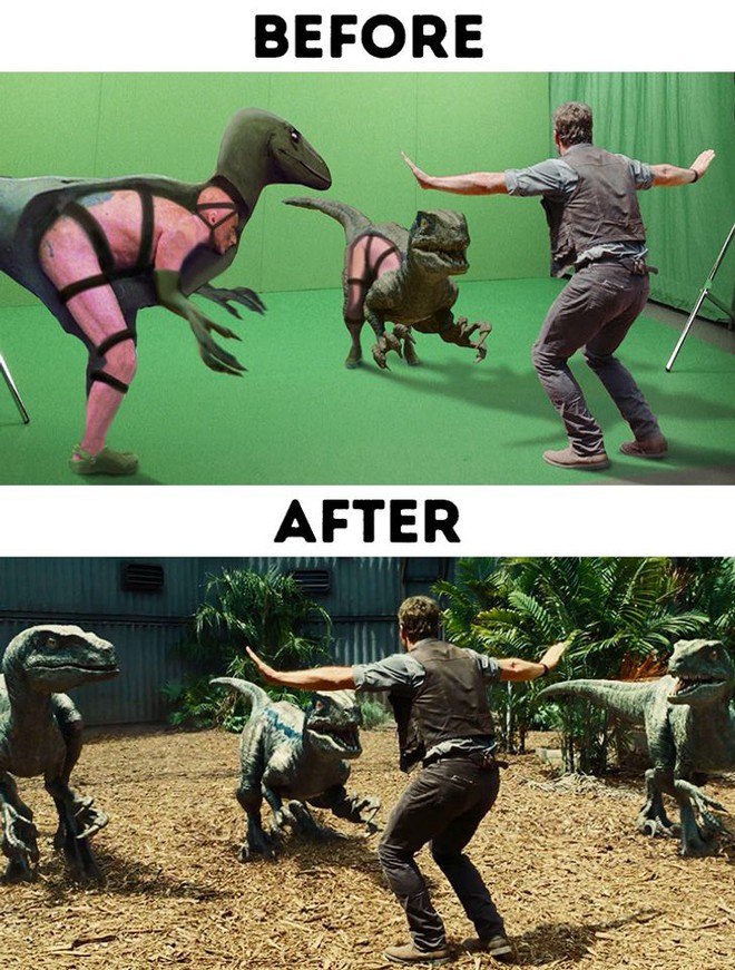 Cười ngất với hậu trường khủng long Hollywood, có tạo hình người thật việc thật chứ chẳng lậm CGI nhé - Ảnh 1.