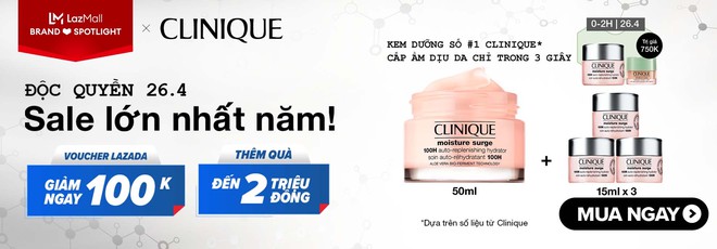 HOT: Ngày 26/4 này, Clinique tung sale chạm đáy cho nàng yêu chiều làn da, mua 1 tặng 1 fullsize, đặt cọc ngay hôm nay nhận thêm quà 550k! - Ảnh 1.