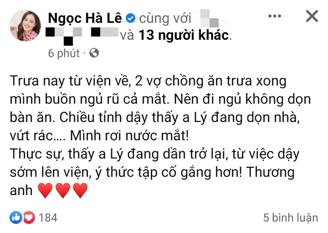 Ngủ dậy thì thấy hành động này của chồng, bà xã kém 15 tuổi của Công Lý rơi nước mắt vì quá xúc động - Ảnh 2.