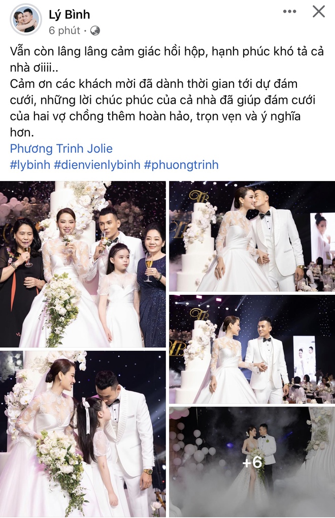Chú rể Lý Bình tung loạt ảnh nét căng trong hôn lễ, có chia sẻ đầu tiên sau đám cưới đắt đỏ với Phương Trinh Jolie  - Ảnh 2.