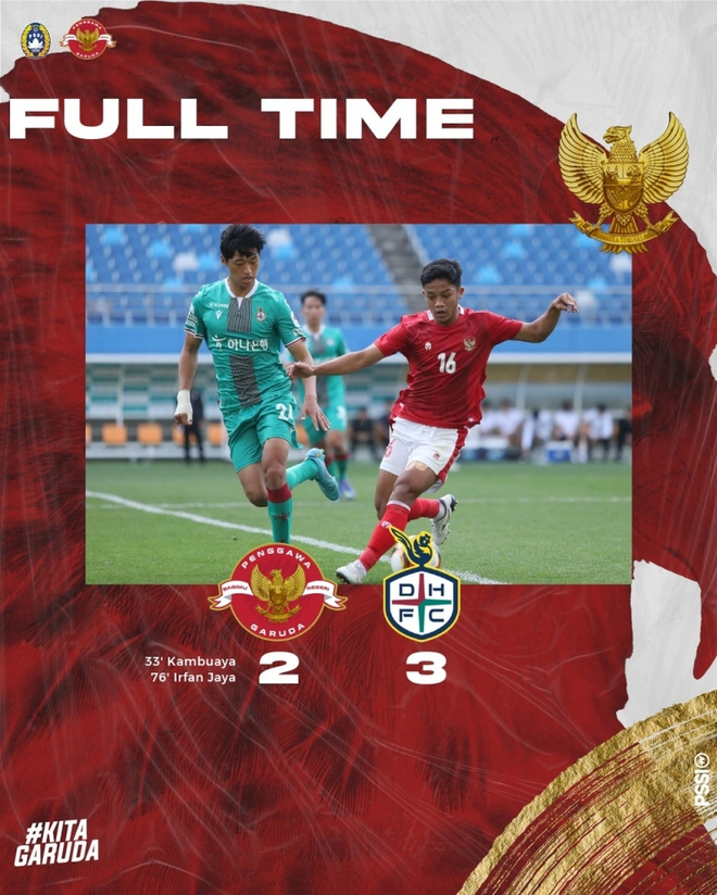 U23 Indonesia thua trận tổng duyệt trước ng&agrave;y dự SEA Games 31 - Ảnh 1.