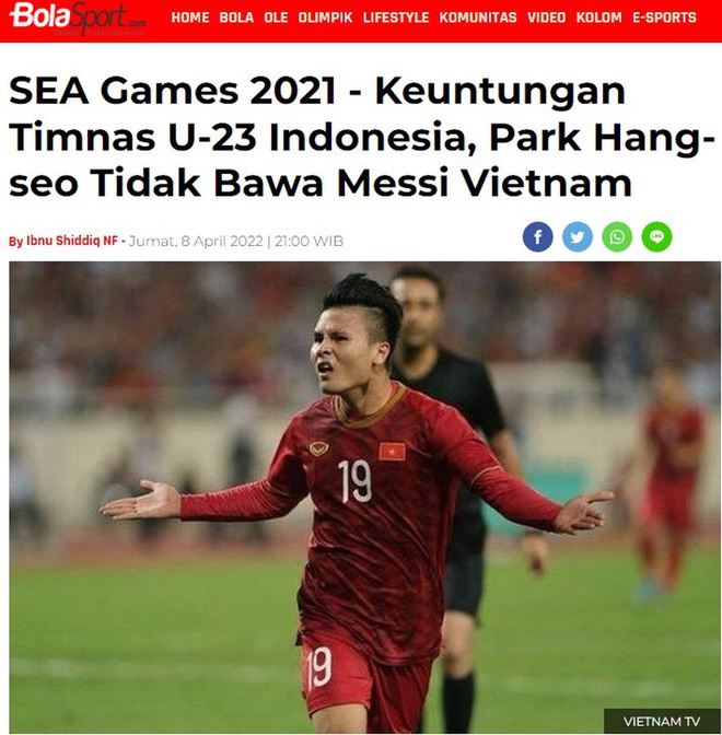 Báo Indonesia vui mừng, thốt lên điều đặc biệt khi Quang Hải không góp mặt ở SEA Games 31 - Ảnh 1.