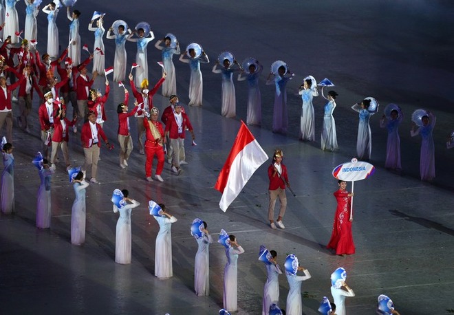 Lễ khai mạc SEA Games 31: Ấn tượng, sôi động và thắm tình đoàn kết hữu nghị - Ảnh 12.