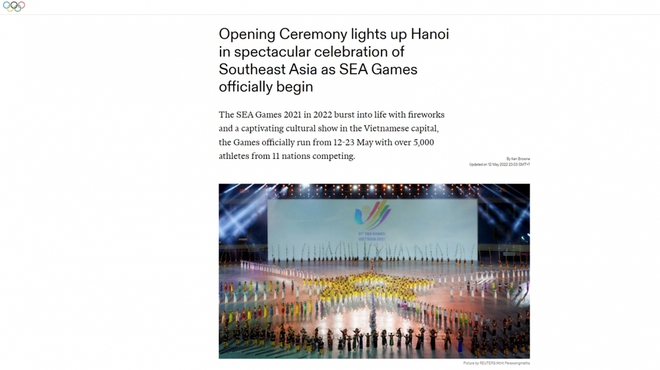 Truyền thông quốc tế ấn tượng với Lễ khai mạc SEA Games 31 - Ảnh 1.