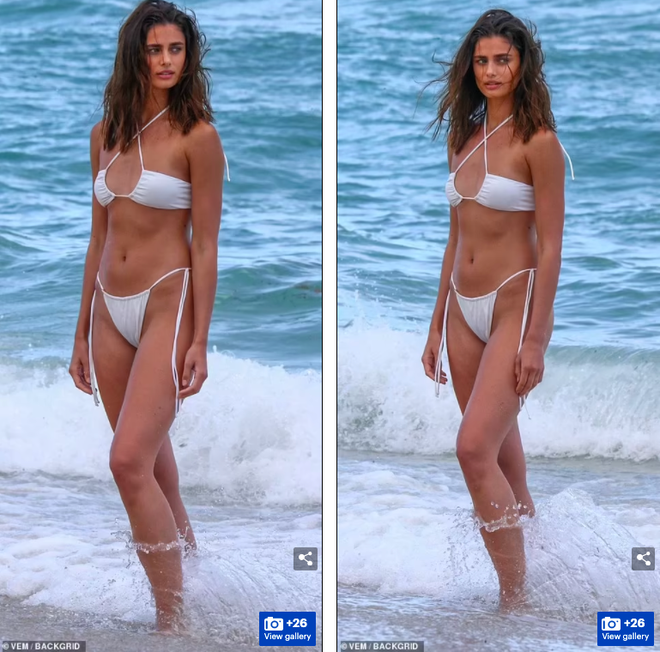 Thi&ecirc;n thần nội y Taylor Hill chụp ảnh bikini ph&ocirc; đường cong tuyệt mỹ - Ảnh 1.