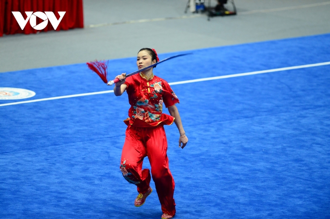 Wushu Việt Nam bội thu HCV ngày mở màn SEA Games 31 - Ảnh 1.