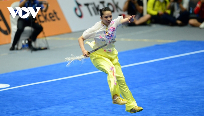 Wushu Việt Nam bội thu HCV ngày mở màn SEA Games 31 - Ảnh 3.