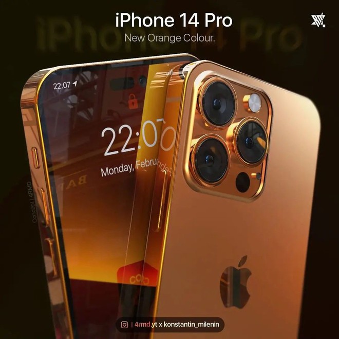 Ngắm iPhone 14 Pro phiên bản màu vàng cam, đẹp mãn nhãn từng đường ...