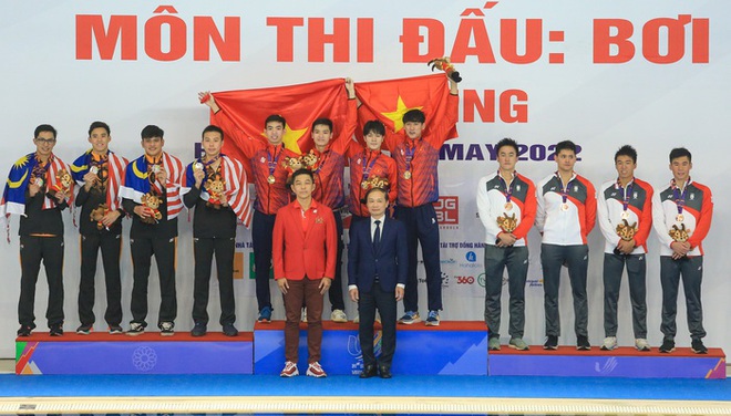 4 hot boy Việt Nam hạ đẹp Singapore, phá kỷ lục SEA Games, mang về HCV lịch sử ở nội dung 4x200 mét tự do - Ảnh 5.