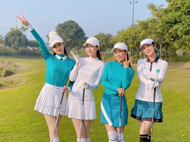 Dàn hậu đình đám khoe dáng trên sân golf - Ảnh 17.